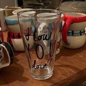Friend’s TV Show How You Doin’ Glass Tumbler Joey